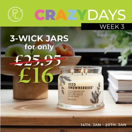 3-WICK JARS £16 EACH